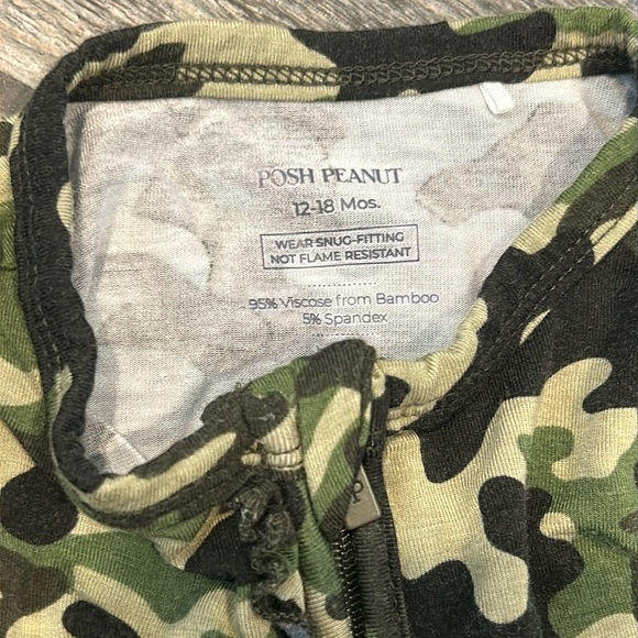 Posh Peanut “Camo” Ruffled Footie - Picture 2 of 4